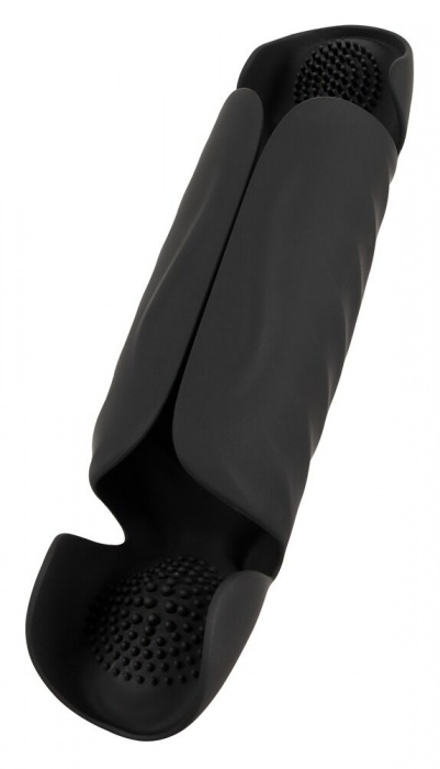 Черный вибромастурбатор с трехточечной стимуляцией Penis Trainer with 3 Point Stimulation - Orion - в Екатеринбурге купить с доставкой