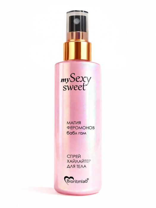Спрей хайлайтер для тела Sexy Sweet с ароматом бабл-гам, шиммером и феромонами - 200 мл. -  - Магазин феромонов в Екатеринбурге