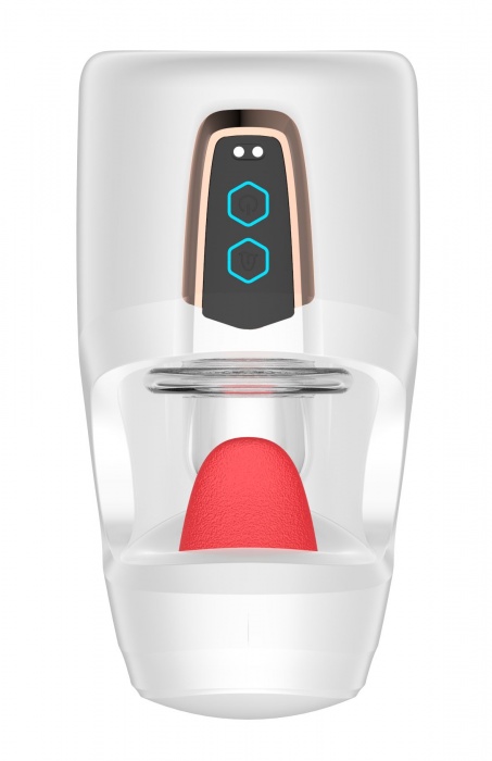 Белый мастурбатор с язычком и возвратно-поступательными движениями - Secwell - в Екатеринбурге купить с доставкой