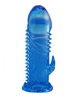 Голубая насадка с усиками и отростком для стимуляции клитора - Sextoy 2011 - в Екатеринбурге купить с доставкой