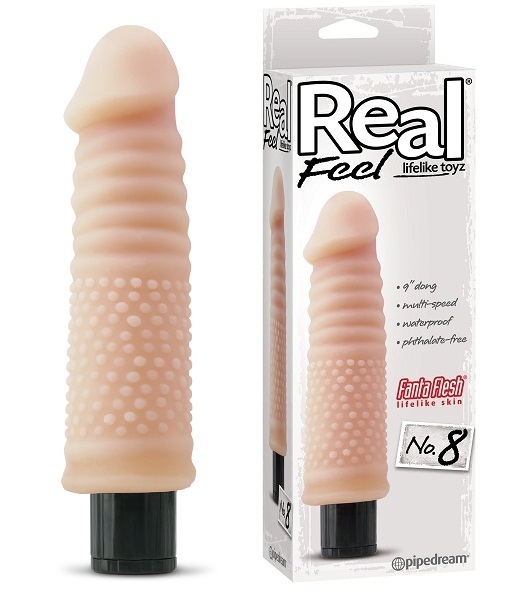 Реалистичный вибромассажер Real Feel Lifelike Toyz №8 - 22,2 см. - Pipedream