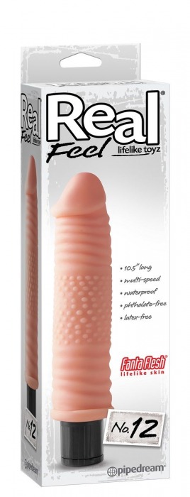Реалистичный вибромассажер Real Feel Lifelike Toyz №12 - 26,7 см. - Pipedream