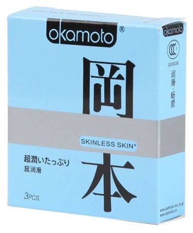 Презервативы в обильной смазке OKAMOTO Skinless Skin Super lubricative - 3 шт. - Okamoto - купить с доставкой в Екатеринбурге