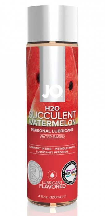 Лубрикант на водной основе с ароматом арбуза JO Flavored Watermelon - 120 мл. - System JO - купить с доставкой в Екатеринбурге