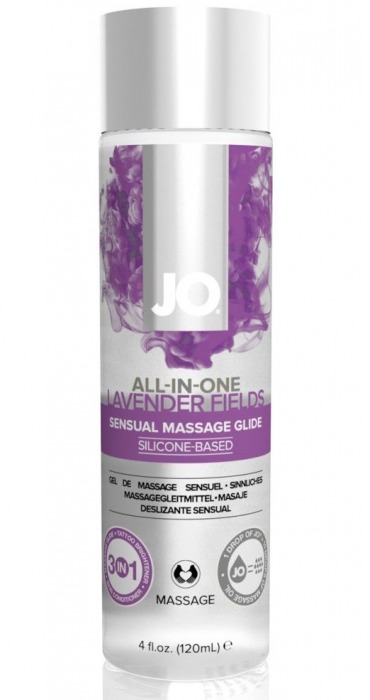 Массажный гель ALL-IN-ONE Massage Oil Lavender с ароматом лаванды - 120 мл. - System JO - купить с доставкой в Екатеринбурге