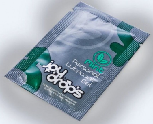 Пробник смазки на водной основе с ароматом мяты JoyDrops Mint - 5 мл. - JoyDrops - купить с доставкой в Екатеринбурге