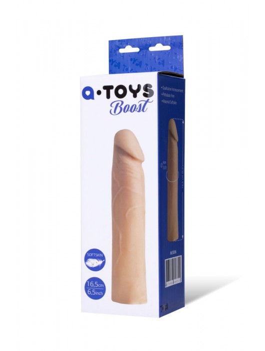 Реалистичная насадка с ярко выраженной головкой - 16,5 см. - A-toys - в Екатеринбурге купить с доставкой