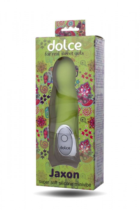 Нежно-зелёный вибратор Dolce Jaxon - 12,5 см. - ToyFa