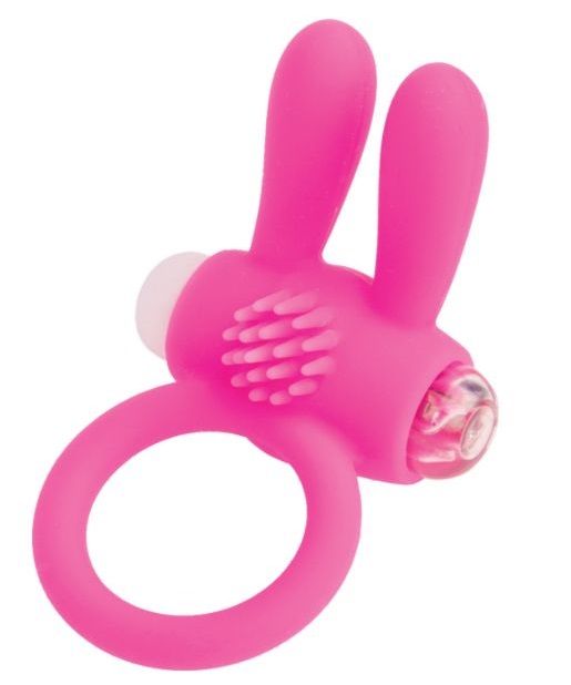 Розовое эрекционное виброкольцо A-toys с ушками - A-toys - в Екатеринбурге купить с доставкой