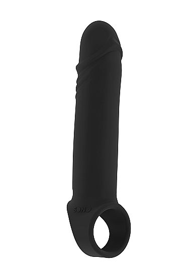Чёрная удлиняющая насадка Stretchy Penis Extension No.31 - Shots Media BV - в Екатеринбурге купить с доставкой