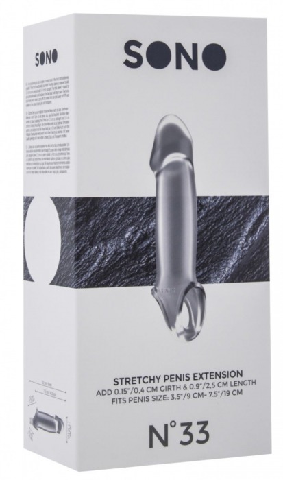 Прозрачная насадка с подхватом Stretchy Penis Extension No.33 - Shots Media BV - в Екатеринбурге купить с доставкой