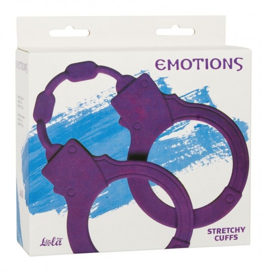 Фиолетовые силиконовые наручники Stretchy Cuffs Purple - Lola Games - купить с доставкой в Екатеринбурге