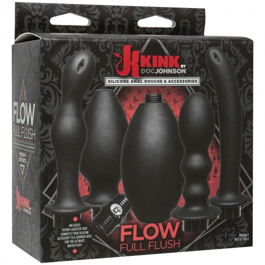 Набор для анального душа Kink Flow Full Flush Set - Doc Johnson - купить с доставкой в Екатеринбурге