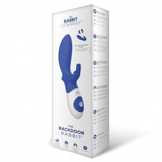 Синий вибратор для стимуляции простаты BACKDOOR RABBIT - The Rabbit Company - в Екатеринбурге купить с доставкой