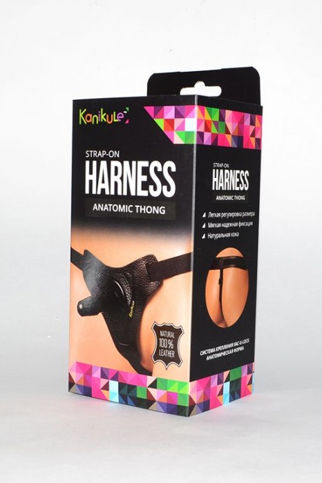 Кожаные трусики с плугом Kanikule Leather Strap-on Harness Anatomic Thong - Kanikule - купить с доставкой в Екатеринбурге
