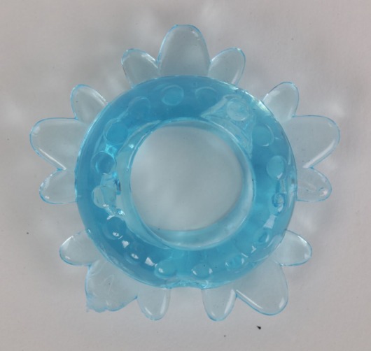 Голубое эрекционное кольцо  Снежинка - White Label - в Екатеринбурге купить с доставкой