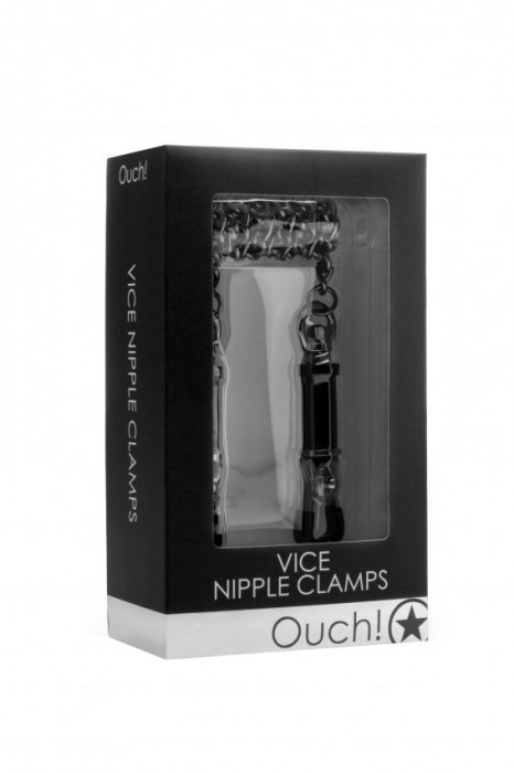 Чёрные зажимы для сосков Vice Nipple Clamps - Shots Media BV - купить с доставкой в Екатеринбурге