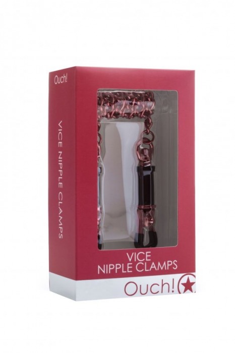 Красные зажимы для сосков Vice Nipple Clamps - Shots Media BV - купить с доставкой в Екатеринбурге