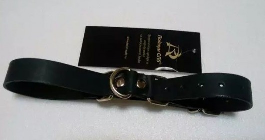 Чёрные ременные наручники с полукольцом - Подиум - купить с доставкой в Екатеринбурге