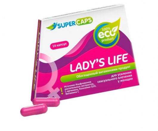 Возбуждающие капсулы Ladys Life - 14 капсул (0,35 гр.) - SuperCaps - купить с доставкой в Екатеринбурге