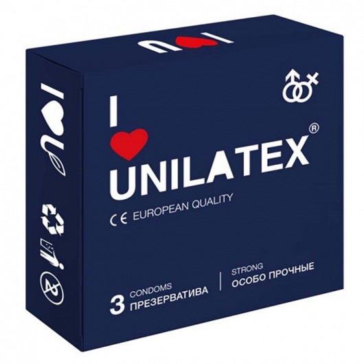 Ультрапрочные презервативы Unilatex Extra Strong - 3 шт. - Unilatex - купить с доставкой в Екатеринбурге