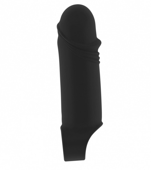 Чёрная удлиняющая насадка Stretchy Thick Penis Extension No.35 - 15,2 см. - Shots Media BV - в Екатеринбурге купить с доставкой
