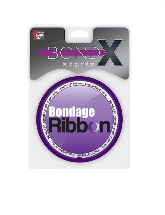 Фиолетовая лента для связывания BONDX BONDAGE RIBBON - 18 м. - Dream Toys - купить с доставкой в Екатеринбурге
