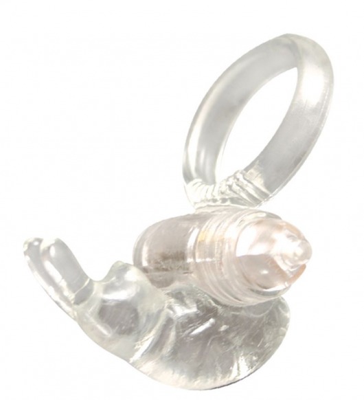 Прозрачное эрекционное кольцо с виброэлементом GOOD VIBES COCKRING RABBIT - Dream Toys - в Екатеринбурге купить с доставкой