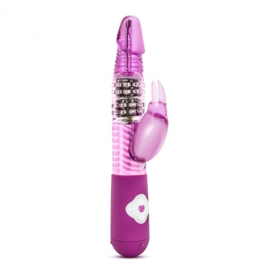 Розовый вибратор с клиторальной стимуляцией Luxe Rabbit 2 - 26 см. - Blush Novelties
