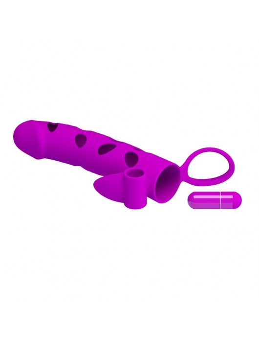 Насадка с закрытой головкой и виброэлементом для клиторального массажа - Baile - в Екатеринбурге купить с доставкой