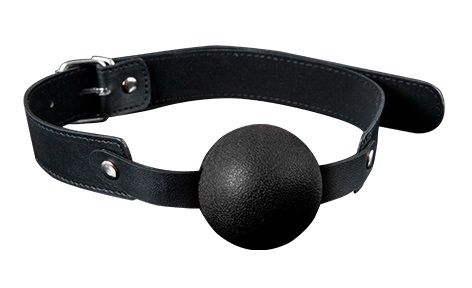 Силиконовый кляп-шар с ремешками из полиуретана Solid Silicone Ball Gag - Blush Novelties - купить с доставкой в Екатеринбурге
