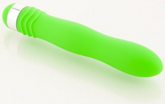 Зеленый  водонепроницаемый вибратор - 18 см. - Sexus