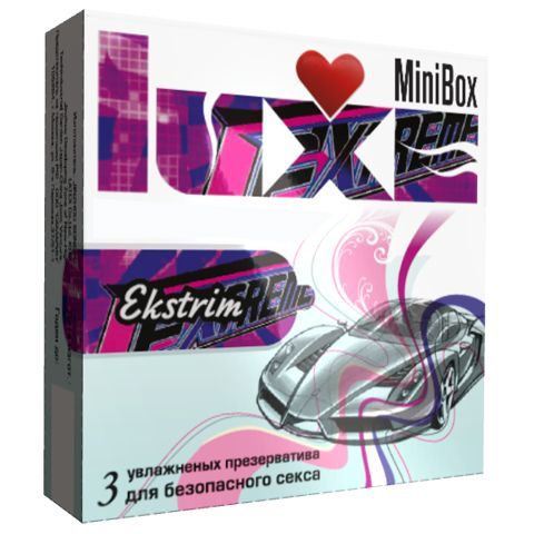 Ребристые презервативы Luxe Mini Box Экстрим - 3 шт. - Luxe - купить с доставкой в Екатеринбурге