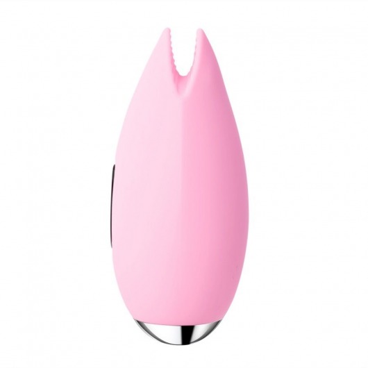 Розовый вибростимулятор клитора Candy с эффектом  поцелуя рыбки - Svakom