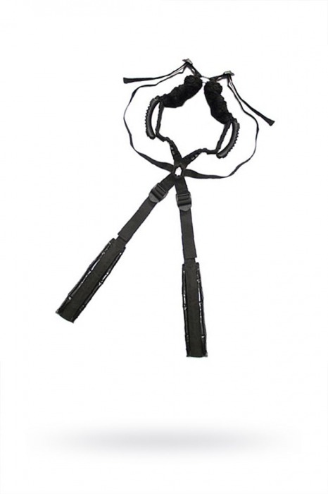 Чёрный бондажный комплект Romfun Sex Harness Bondage на сбруе - Romfun - купить с доставкой в Екатеринбурге