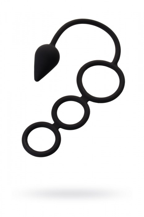 Тройное эрекционное кольцо с анальным хвостом Drop S-size - Erotist - в Екатеринбурге купить с доставкой