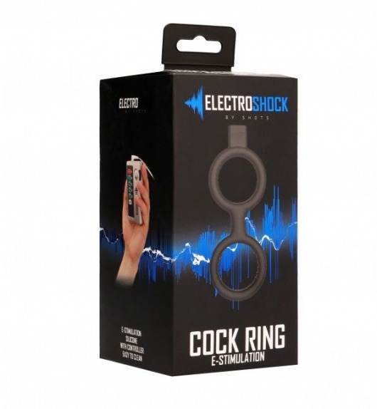 Кольцо с электростимуляцией E-Stimulation Cock Ring with Ballstrap - Shots Media BV - купить с доставкой в Екатеринбурге