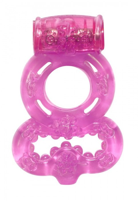 Розовое эрекционное кольцо Rings Treadle с подхватом - Lola Games - в Екатеринбурге купить с доставкой