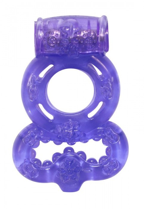 Фиолетовое эрекционное кольцо Rings Treadle с подхватом - Lola Games - в Екатеринбурге купить с доставкой