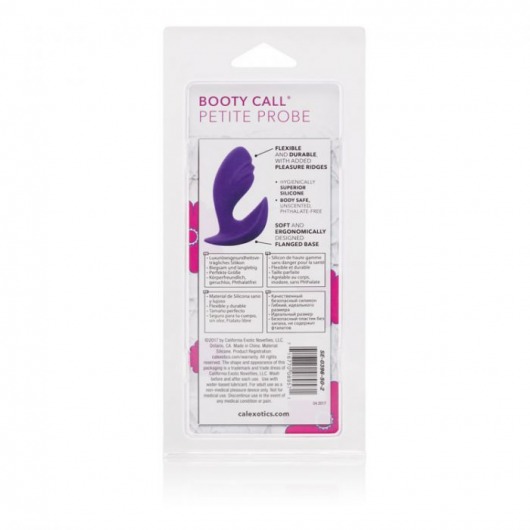 Фиолетовая анальная пробка Booty Call Petite Probe - 7 см. - California Exotic Novelties