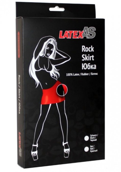 Чёрная бесшовная юбка из латекса - LatexAS купить с доставкой