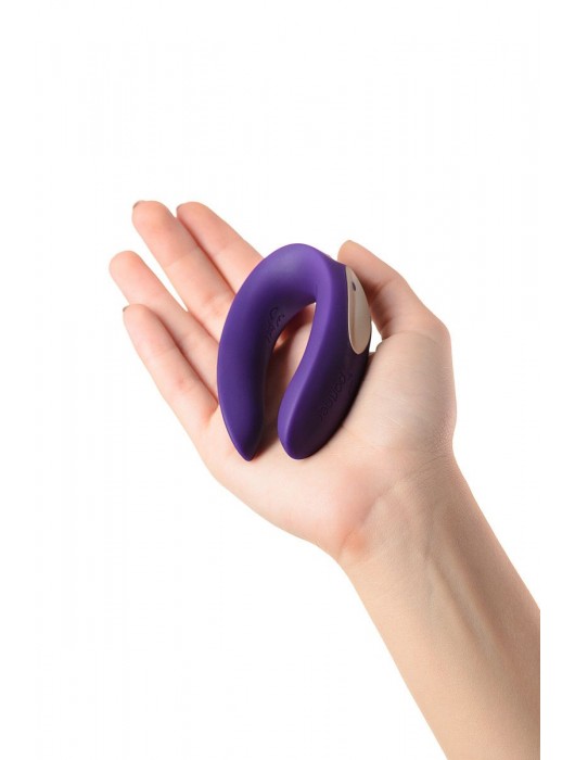 Фиолетовый вибратор для пар Partner Plus Remote с пультом ДУ - Satisfyer
