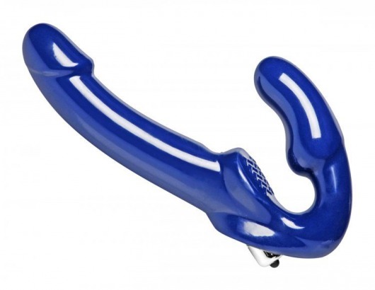 Синий безремневой вибрострапон Revolver II - XR Brands - купить с доставкой в Екатеринбурге