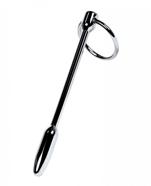 Серебристый уретральный плаг-пуля с кольцом в основании Metal - 12 см. - ToyFa - купить с доставкой в Екатеринбурге