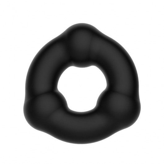 Черное эрекционное кольцо с 3 шариками - Baile - в Екатеринбурге купить с доставкой