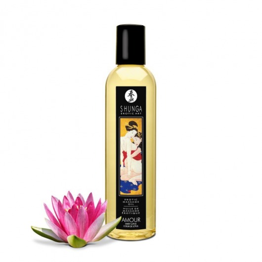 Массажное масло с ароматом цветков лотоса Amour Sweet Lotus - 250 мл. - Shunga - купить с доставкой в Екатеринбурге