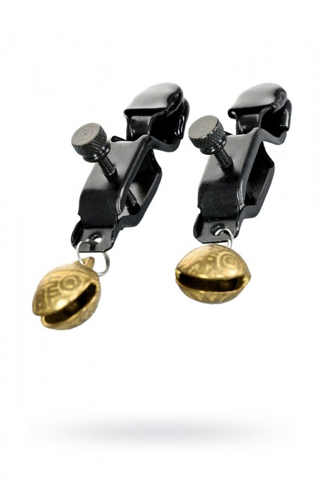 Черно-золотистые зажимы для сосков TOYFA Theatre - ToyFa - купить с доставкой в Екатеринбурге