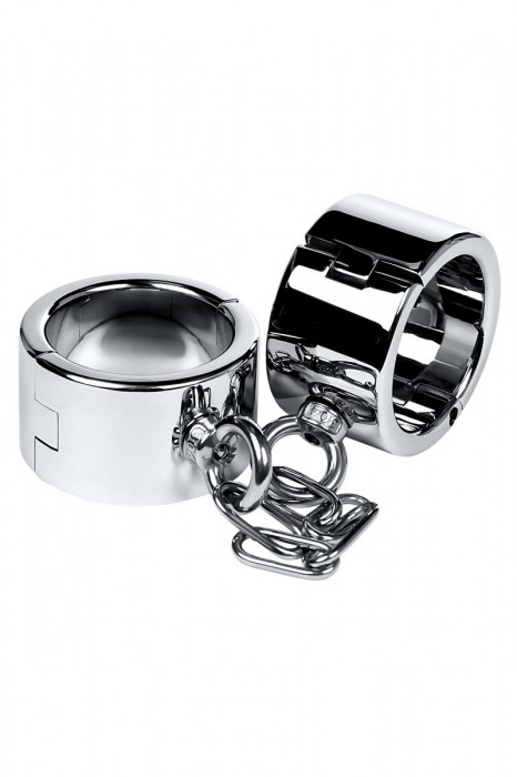 Серебристые широкие наручники Metal - ToyFa - купить с доставкой в Екатеринбурге