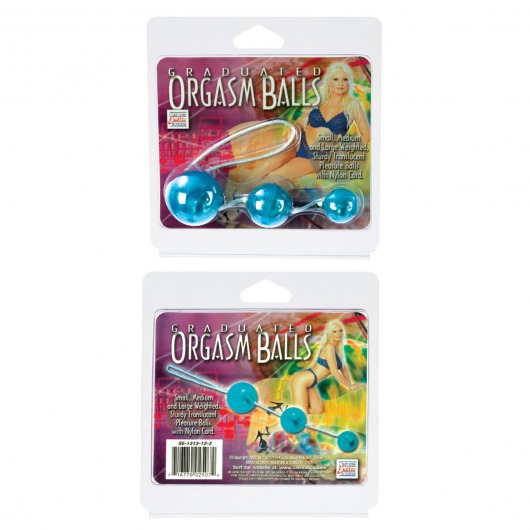 Голубые вагинальные шарики Graduated Orgasm Balls - California Exotic Novelties
