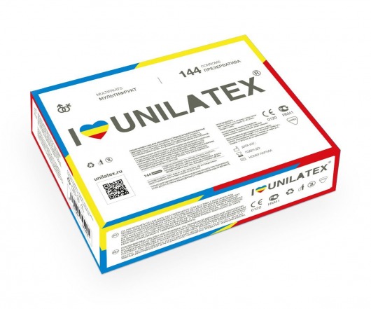 Разноцветные ароматизированные презервативы Unilatex Multifruits - 144 шт. - Unilatex - купить с доставкой в Екатеринбурге